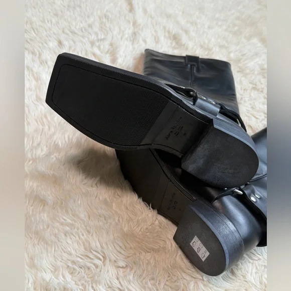 Acne Studios - Leather Calf High Buckle Biker Boots - Size 7 - Picture 7 of 12